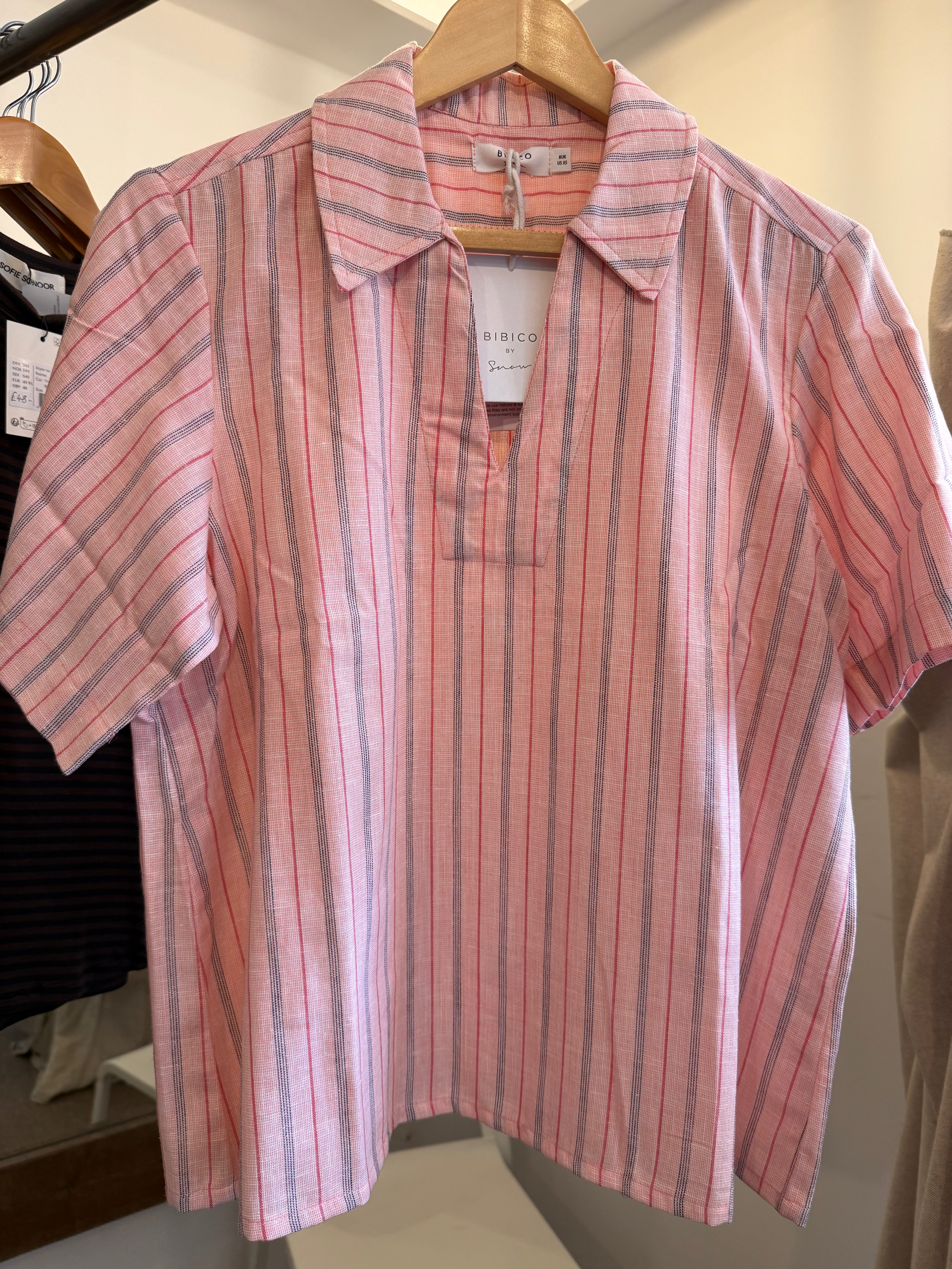 100% Cotton Alina Pink Stripe Shirt