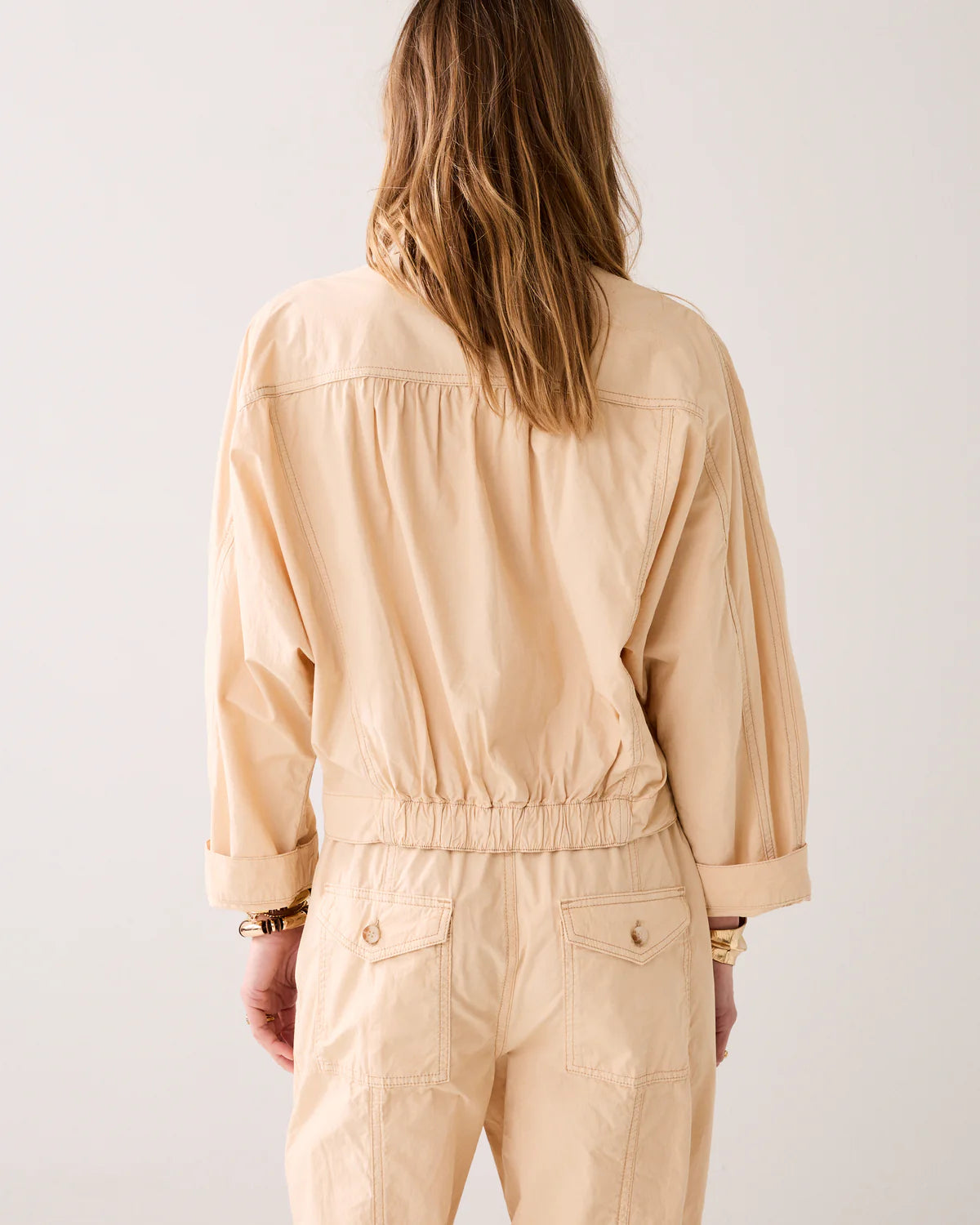 100% Cotton Batwing Jacket in Buttercream