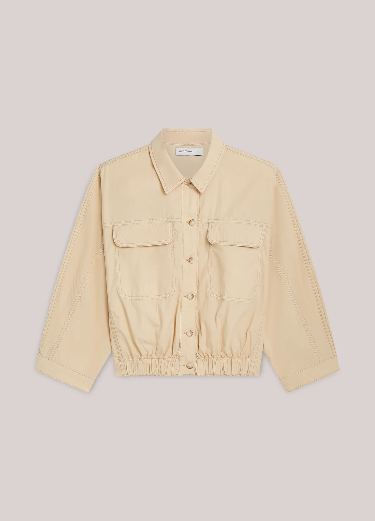 100% Cotton Batwing Jacket in Buttercream