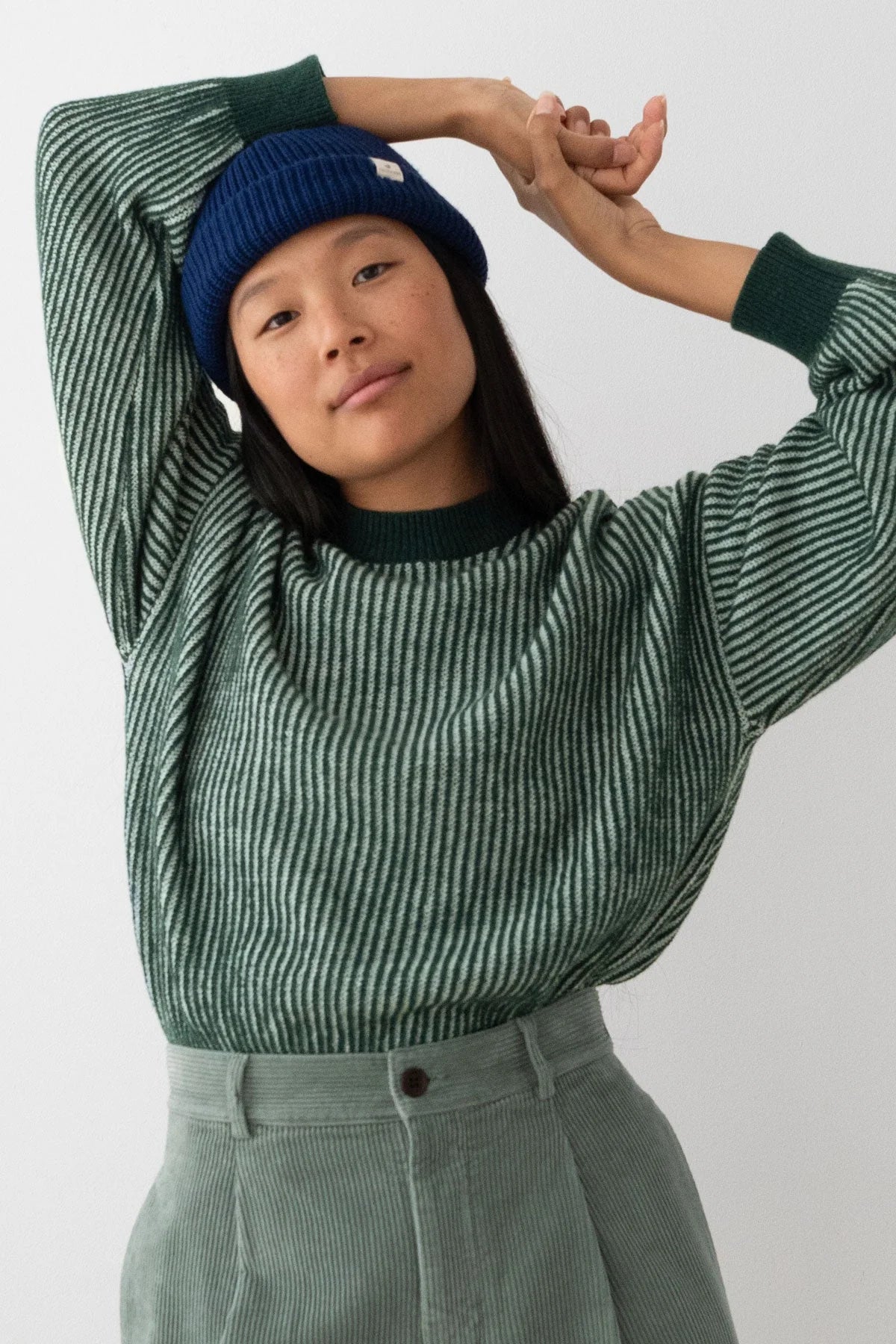 Murvagh Recycled Wool Jumper in Dark Green