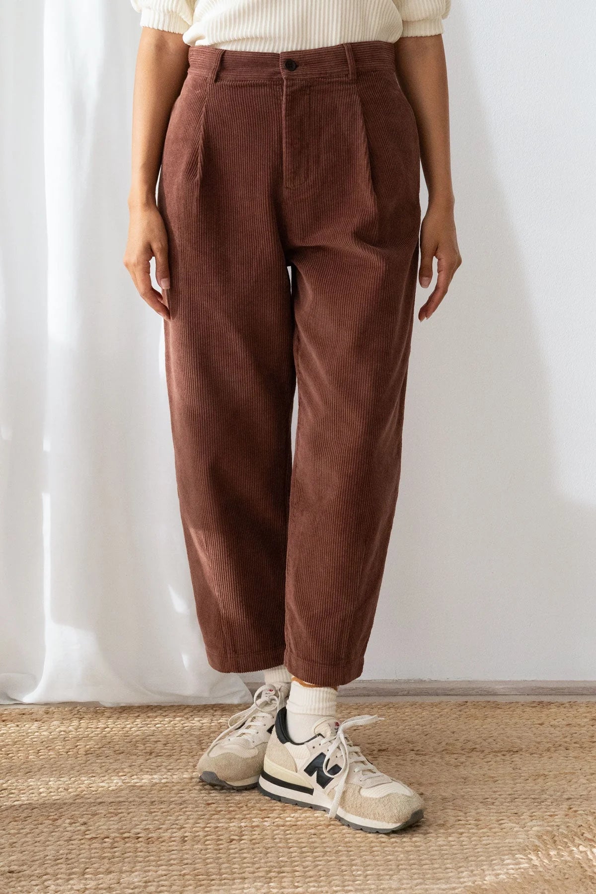 Haruku Cord Trousers in Cappuccino