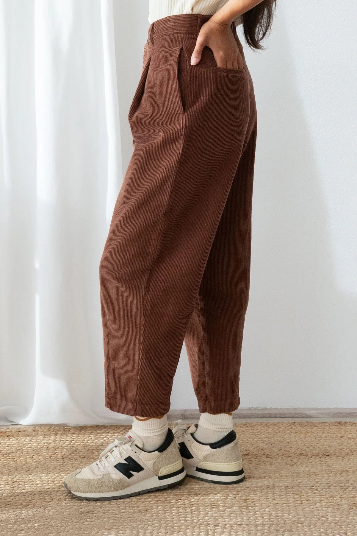 Haruku Cord Trousers in Cappuccino