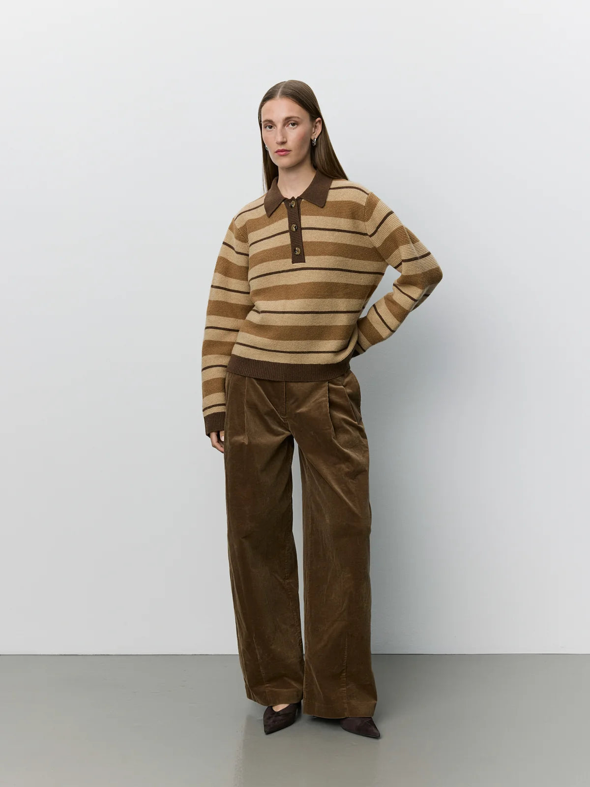 Storma 100% Merino Wool Jumper in Brown Melange