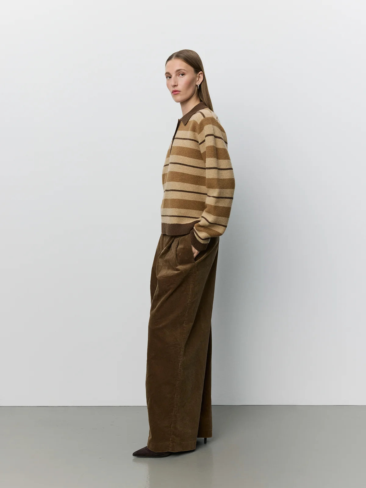 Storma 100% Merino Wool Jumper in Brown Melange