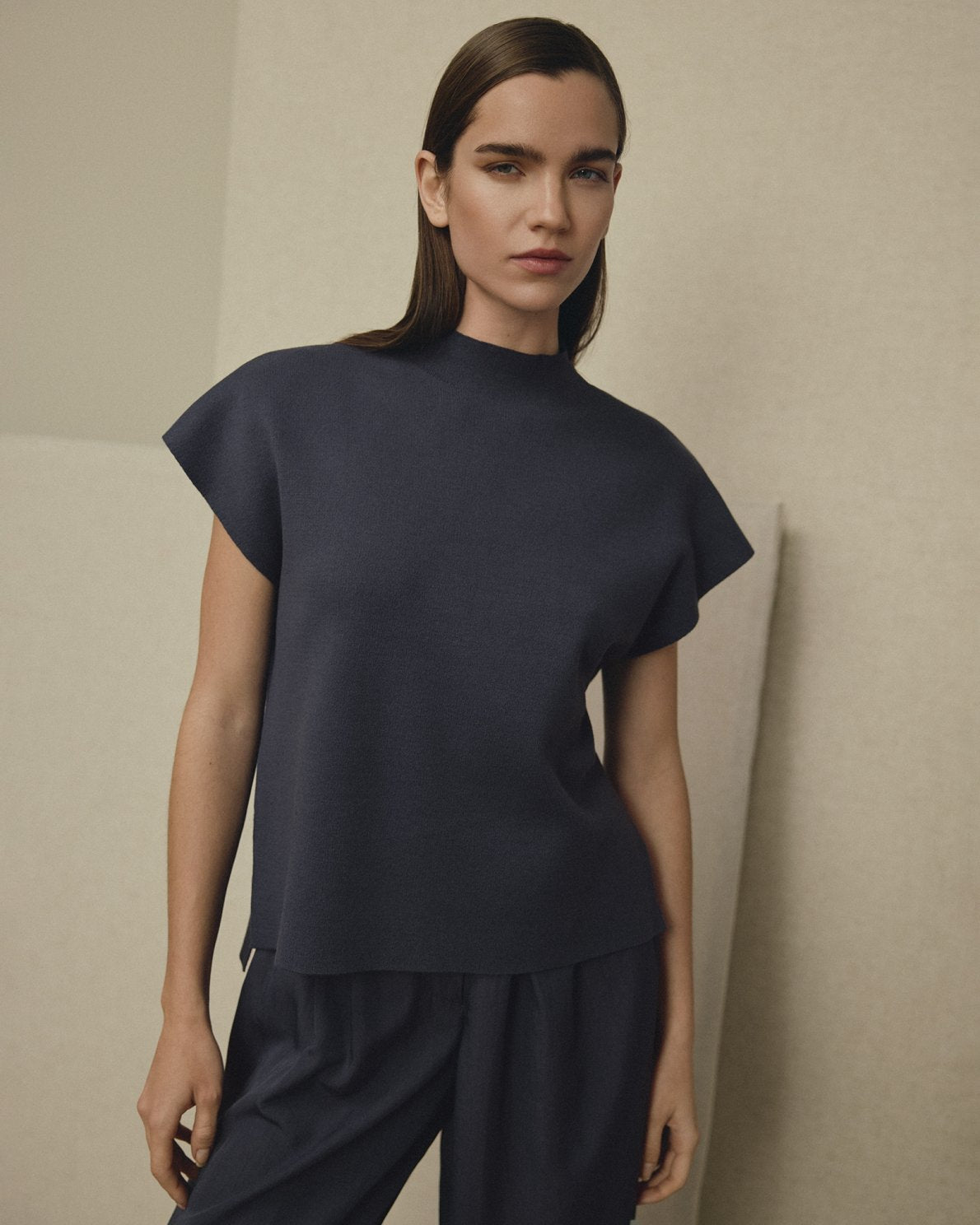 Arisha Thamira Vest Top in India Ink