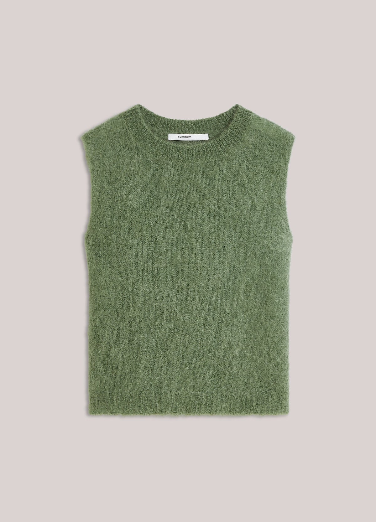 Mohair Vest Top in Thyme Green