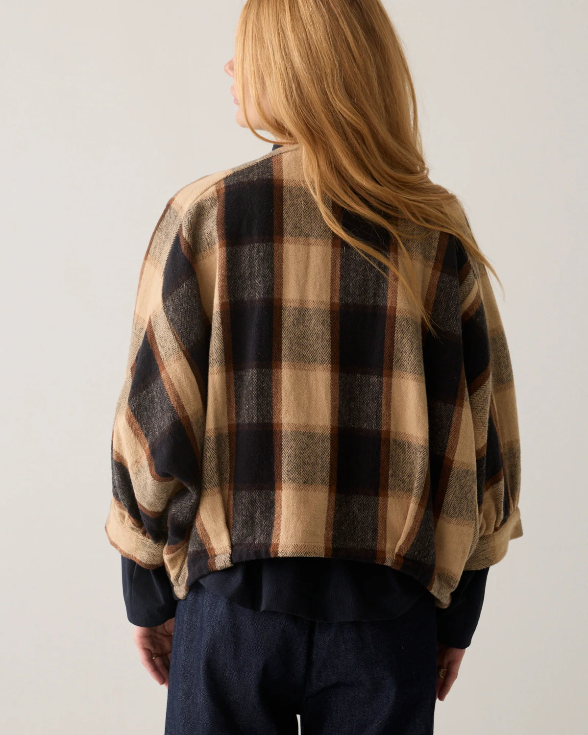 100% Cotton Jacket in Brown Check