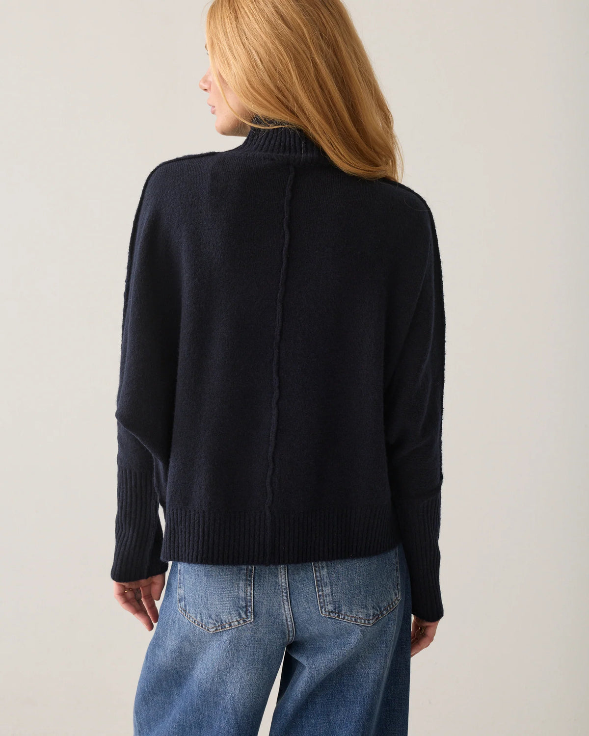 Batwing Sleeve Jumper in Midnight Blue