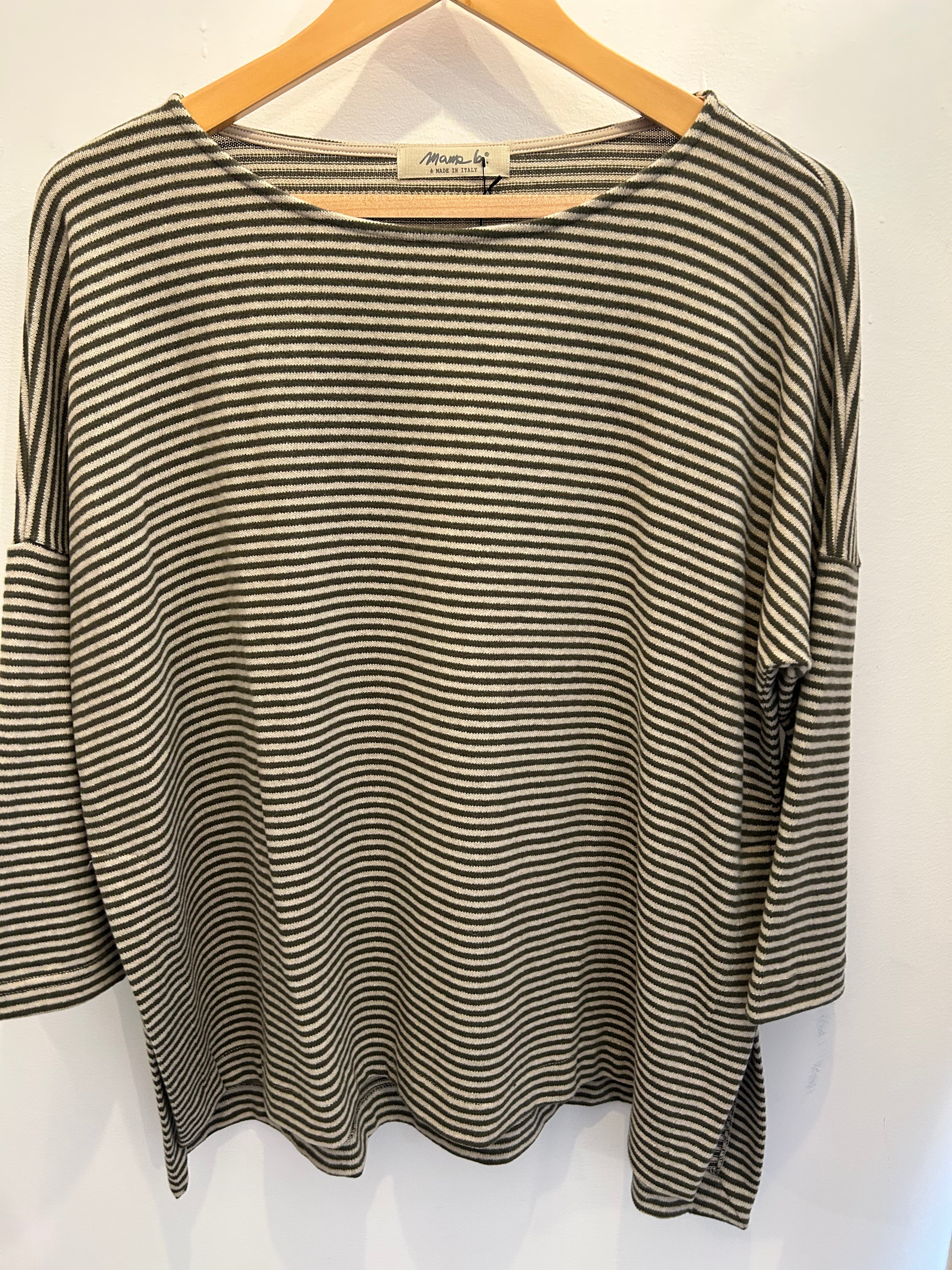 Alison Stripe Jumper - Blue Lago/Stone