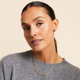 Ivy Chain Large Link Necklace in 14k Gold Plating on Stainless Steel