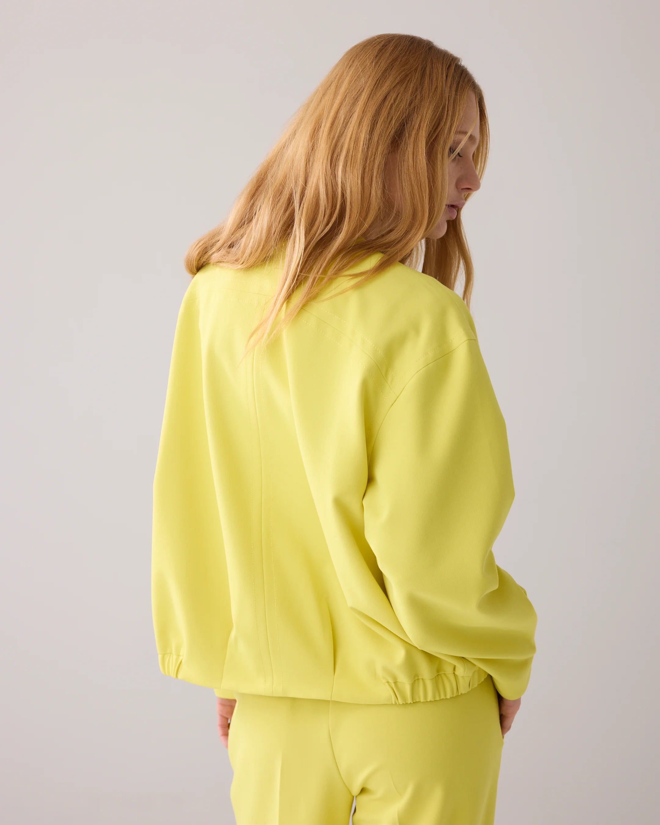 Blousy Jacket with Patch Pockets - Mimosa Yellow