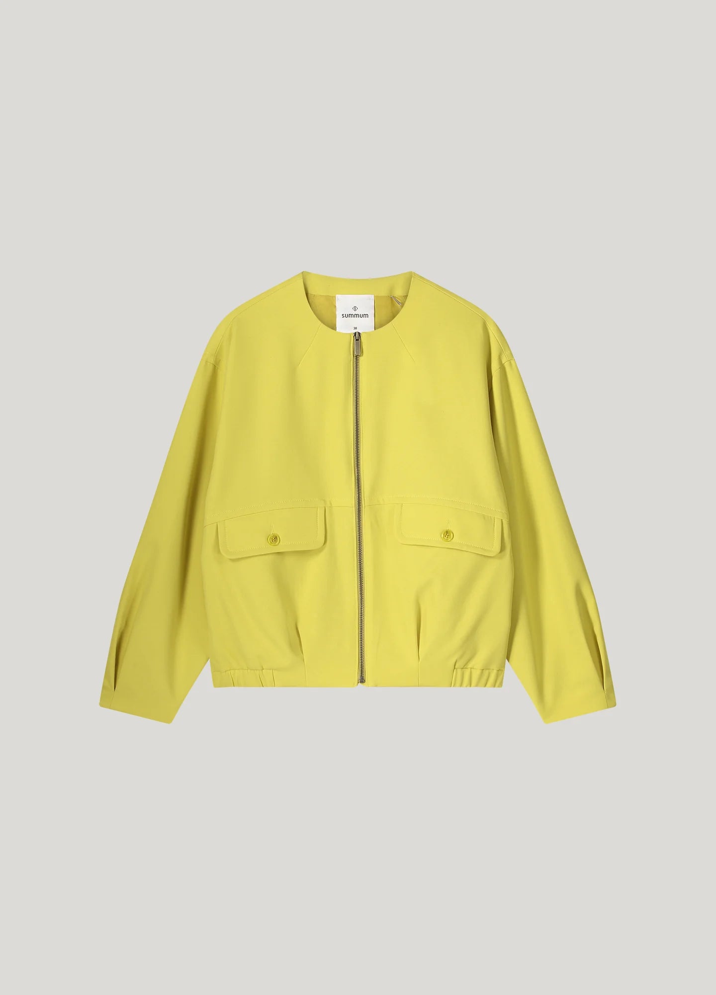 Blousy Jacket with Patch Pockets - Mimosa Yellow