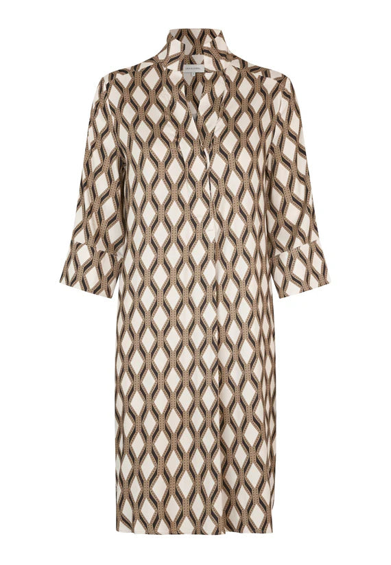 Kamilles 100% Viscose Crepe Dress in Brilliante Graphic