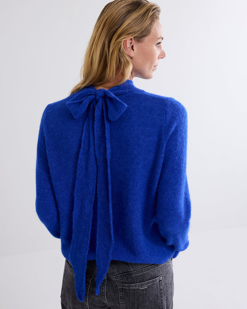 Soft Wool Mix Alpaca Knit in Bright Blue