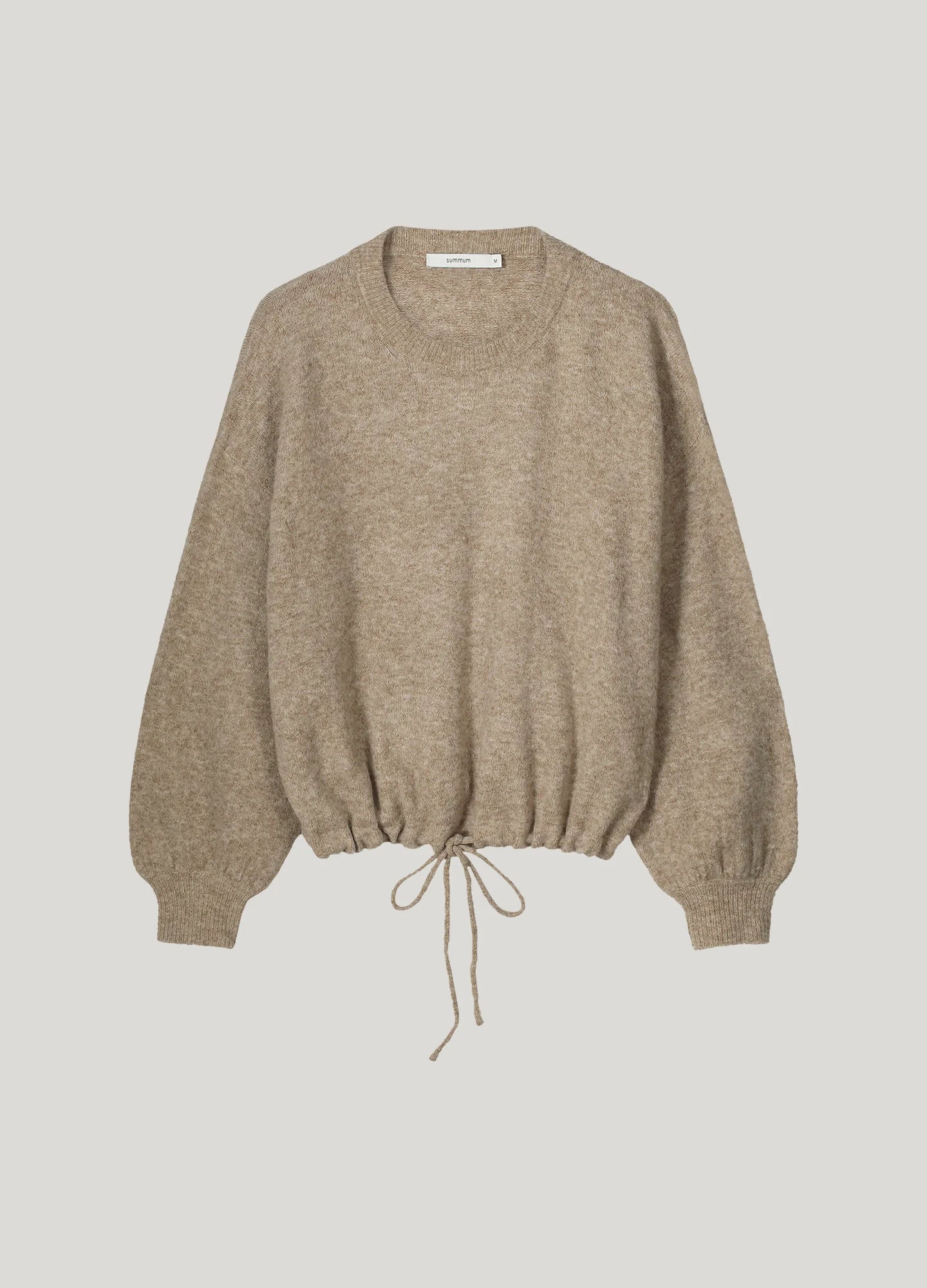 Oversized Wool Blend Jumper with Drawstring Hem