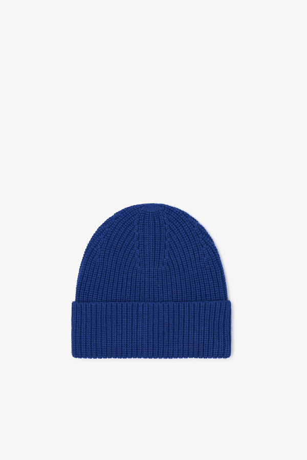 The Merino Wool Beanie in Blue