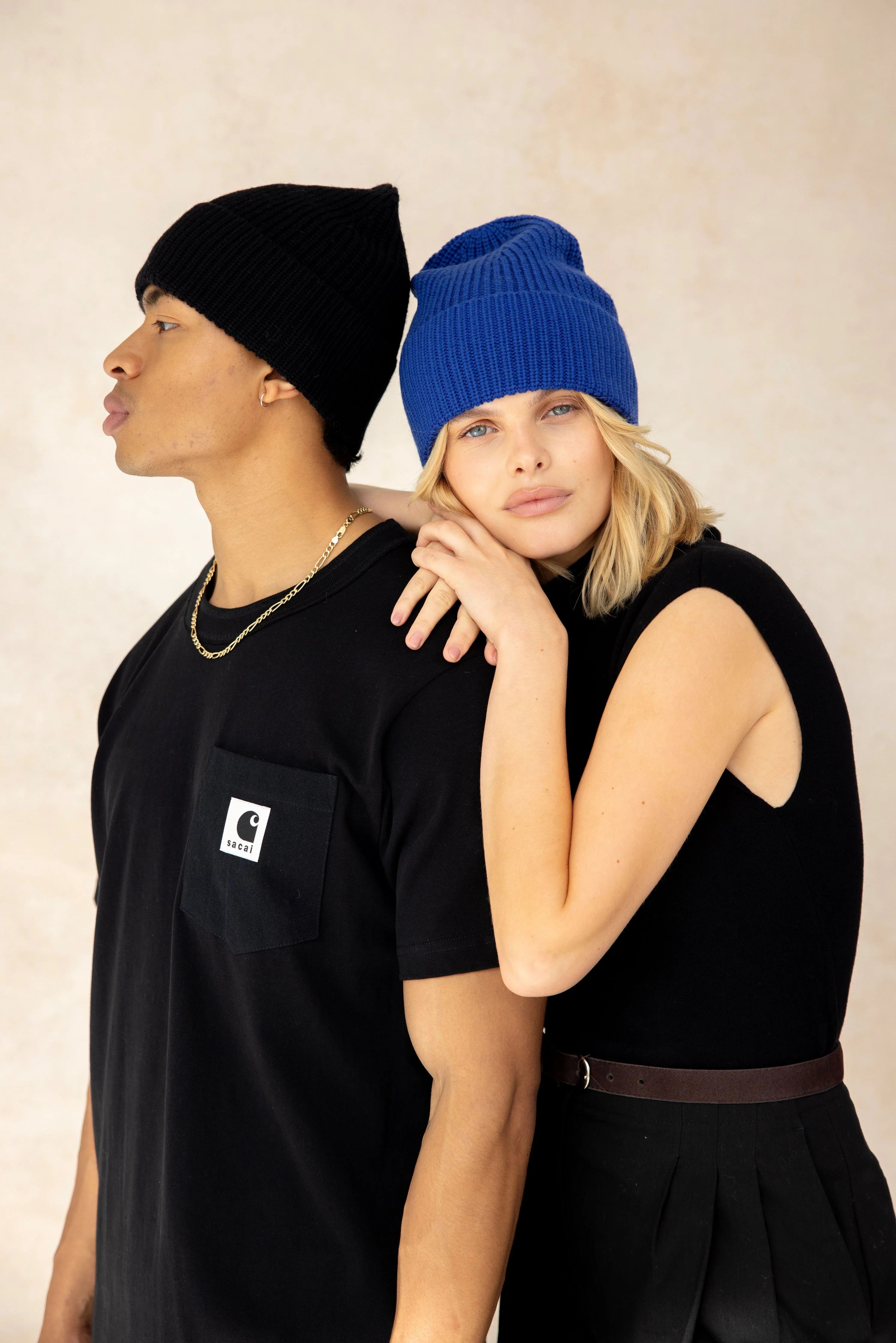 The Merino Wool Beanie in Blue