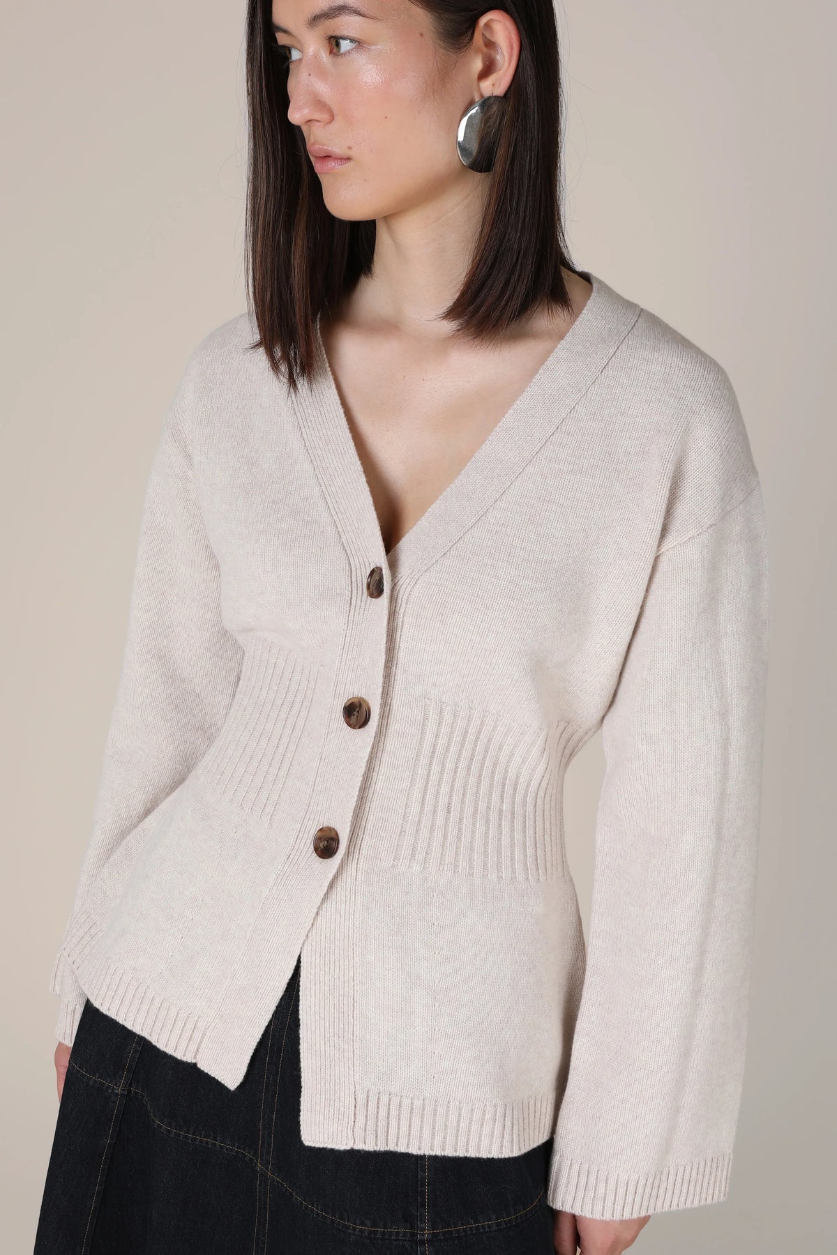 Maryam Rib Waist Cardigan