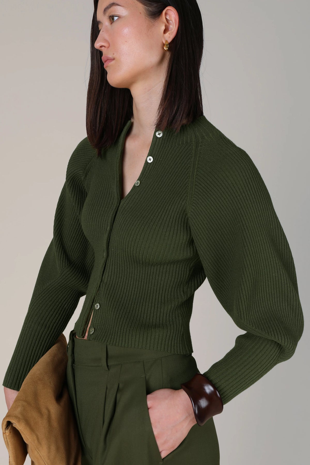 Maya Sculptured Sleeve Cardigan