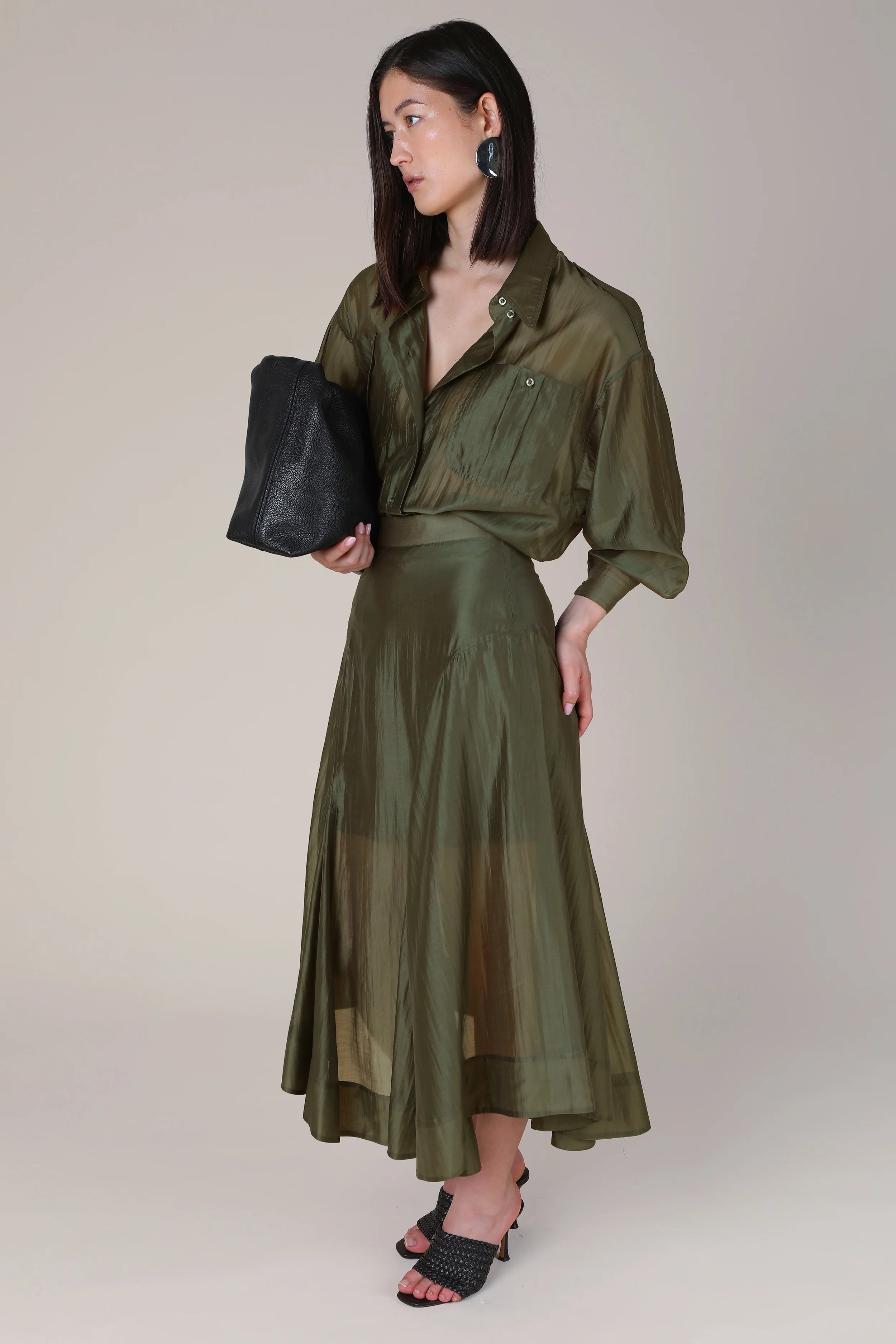 Megara Sheer Organza Shirt
