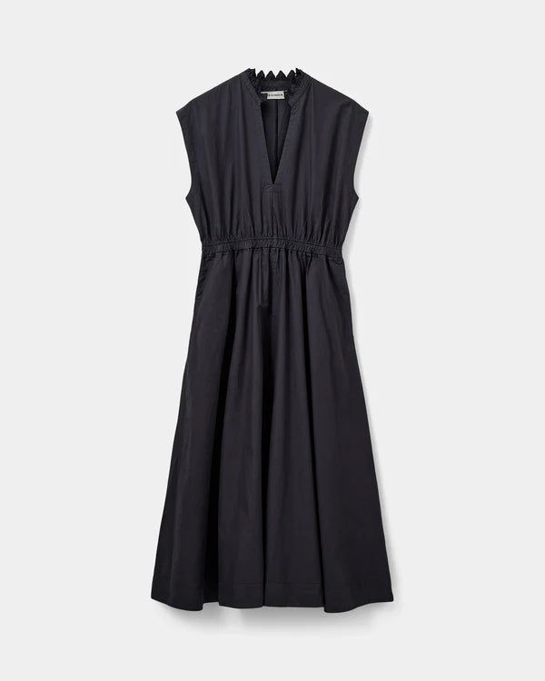 100% Cotton Dress in Navy Blue