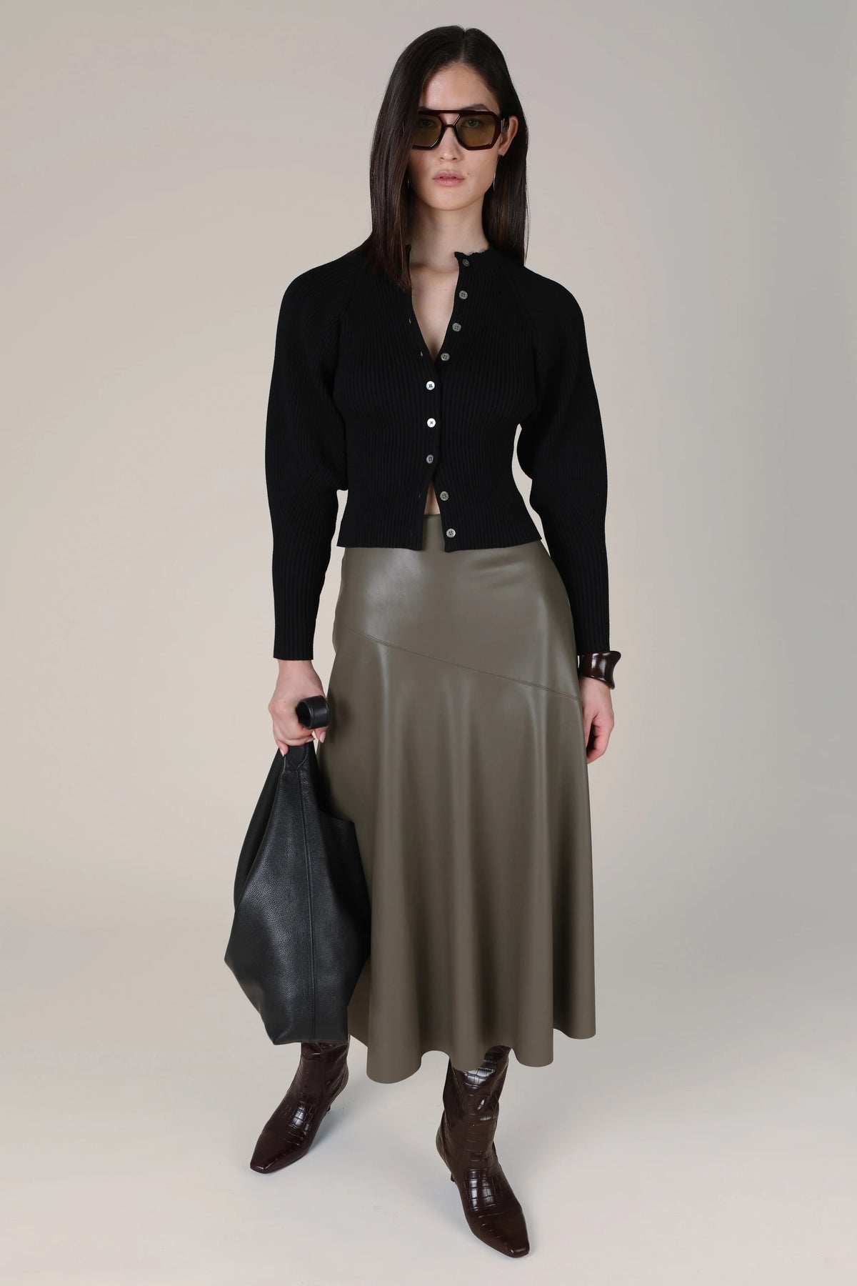 Rana Fit and Flare Poplin Skirt