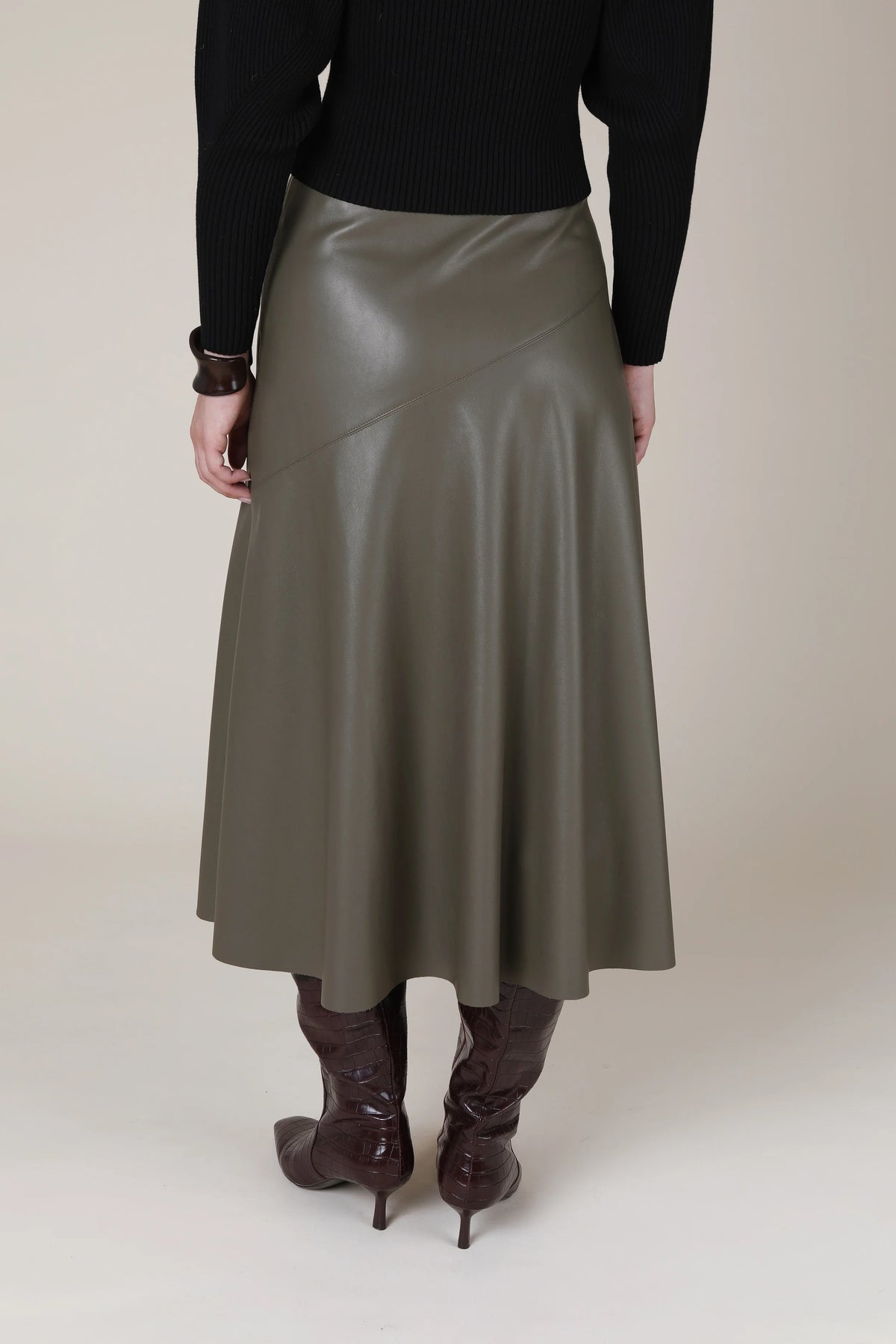 Rana Fit and Flare Poplin Skirt