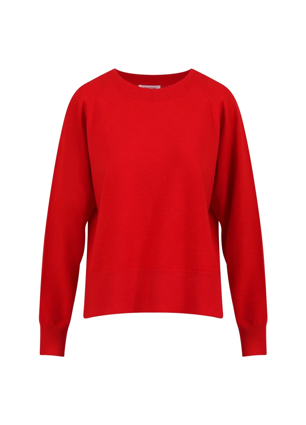 Knit with Round Neck in Scarlet Red