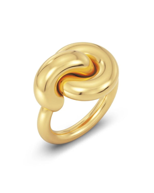 Redondo Ring in 14k Gold Plating on Stainless Steel