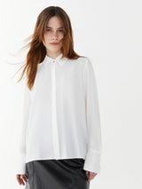 30% Silk Crepe de Chine Renata Blouse with pretty detail on cuffs