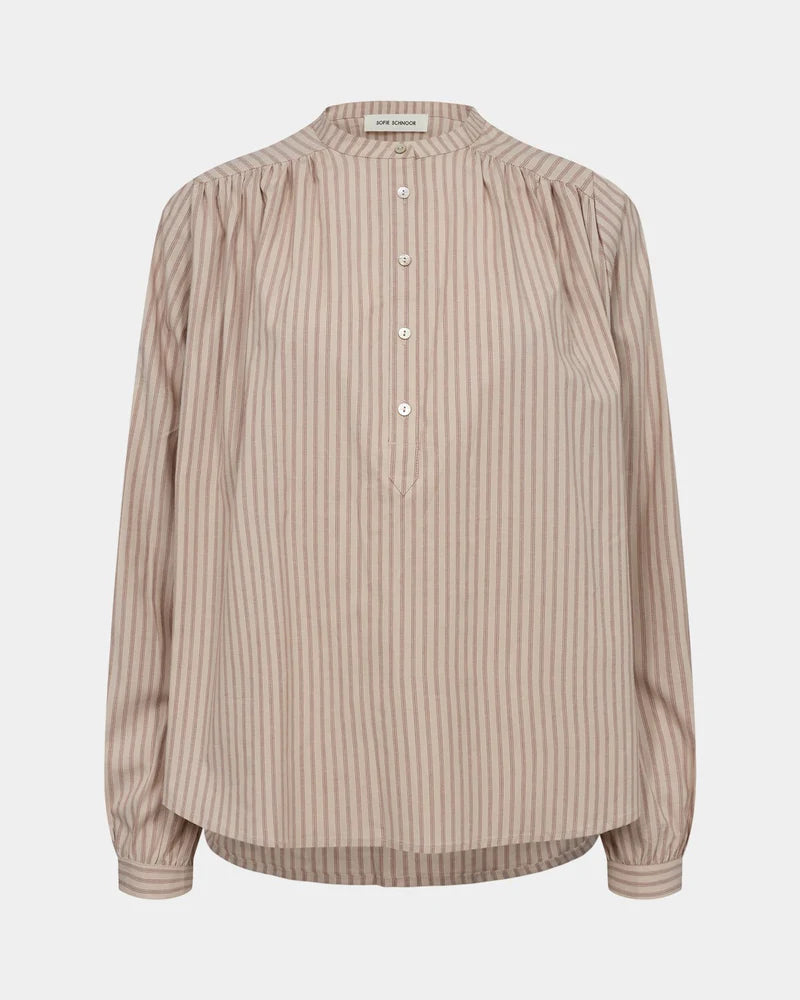 Striped Shirt in Rosy Brown