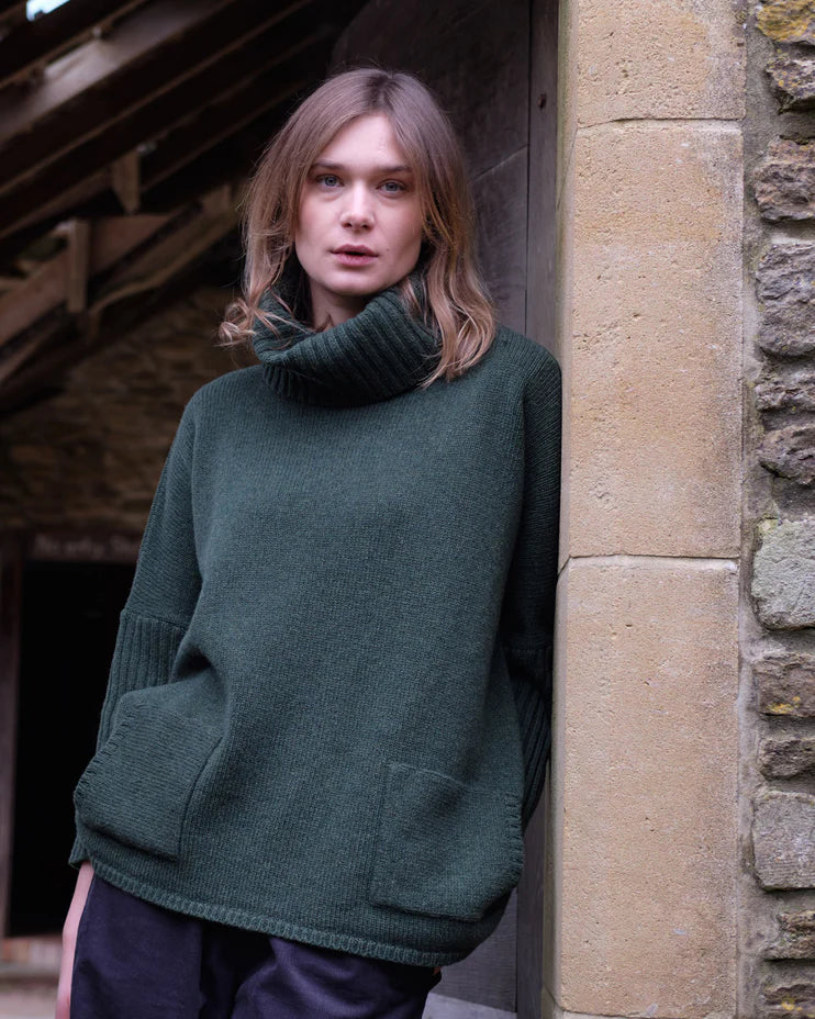 Adela 100% Merino Lambswool Jumper In Rosemary