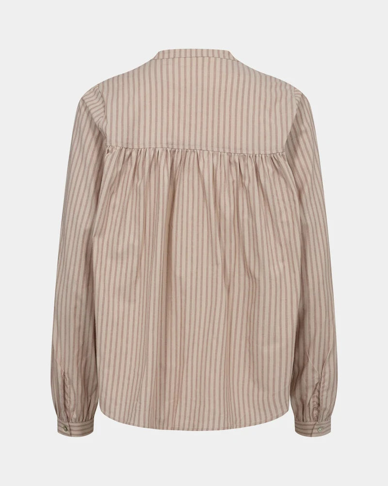 Striped Shirt in Rosy Brown