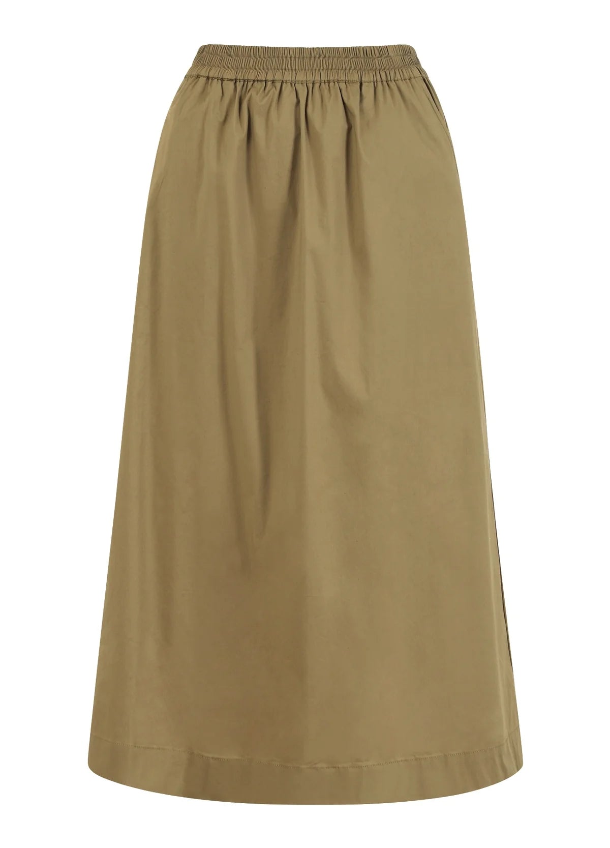 Cotton Mix Phoebe Skirt in Sand Olive