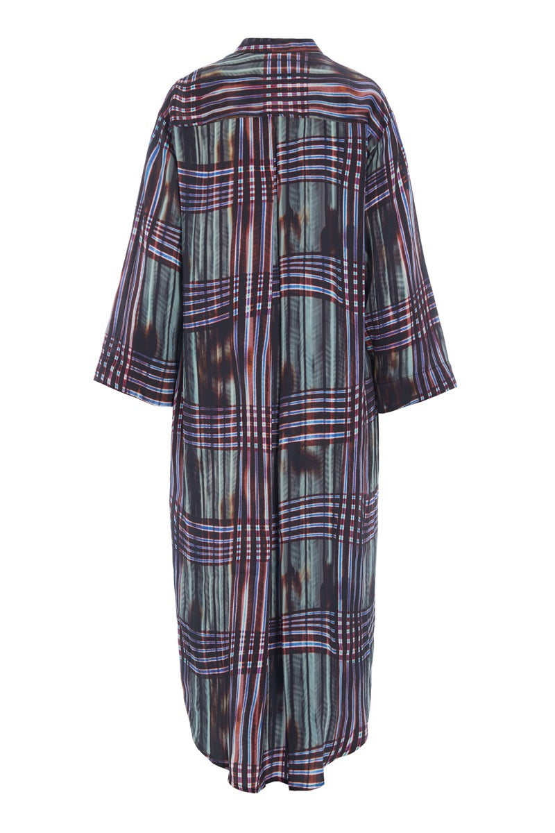 Shinobe Dress with Pockets in Seaside Check