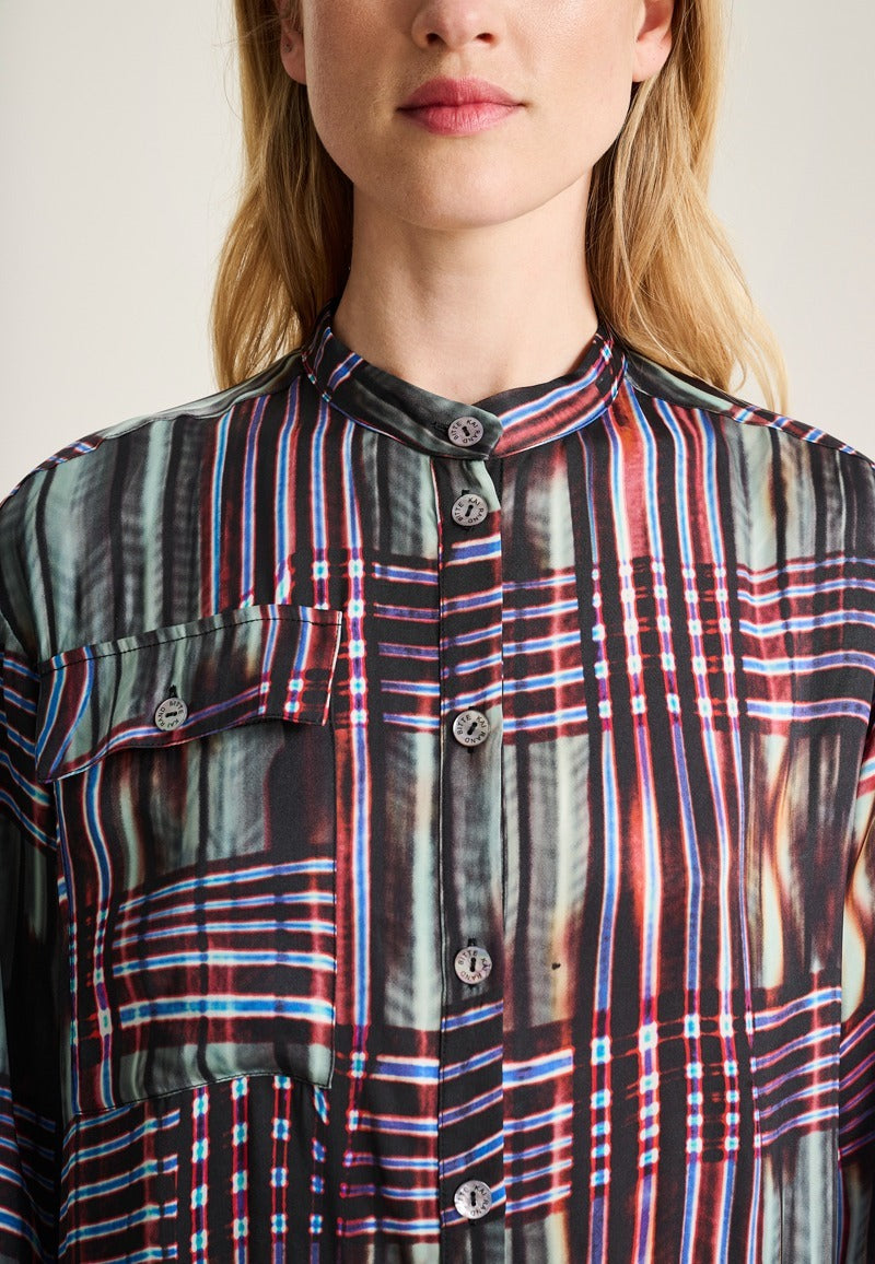 Shinobe Dress with Pockets in Seaside Check