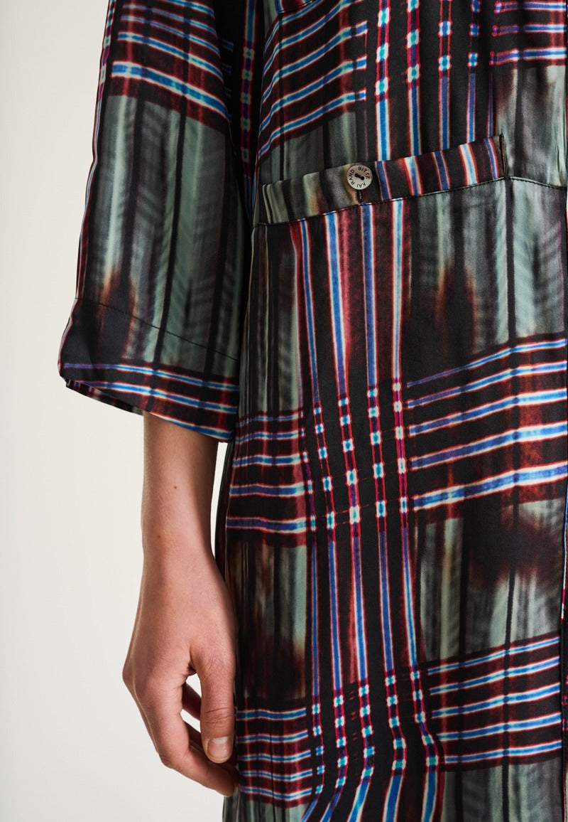 Shinobe Dress with Pockets in Seaside Check