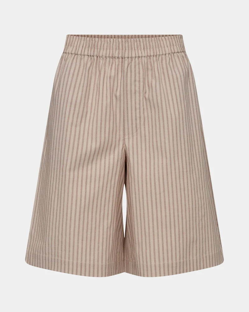 Striped Shorts in Rosy Brown