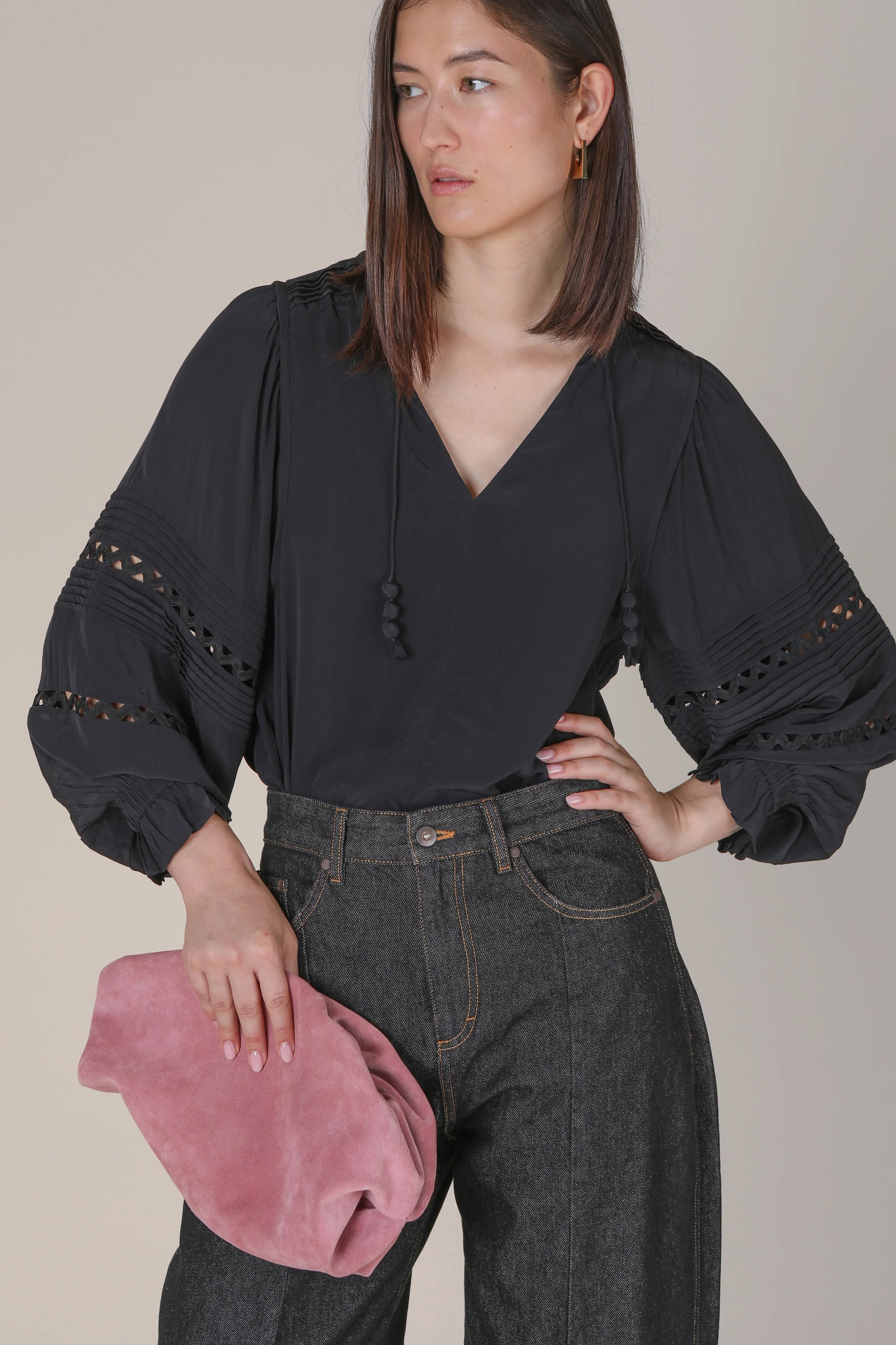Smilla Pin Tuck Fluid Blouse