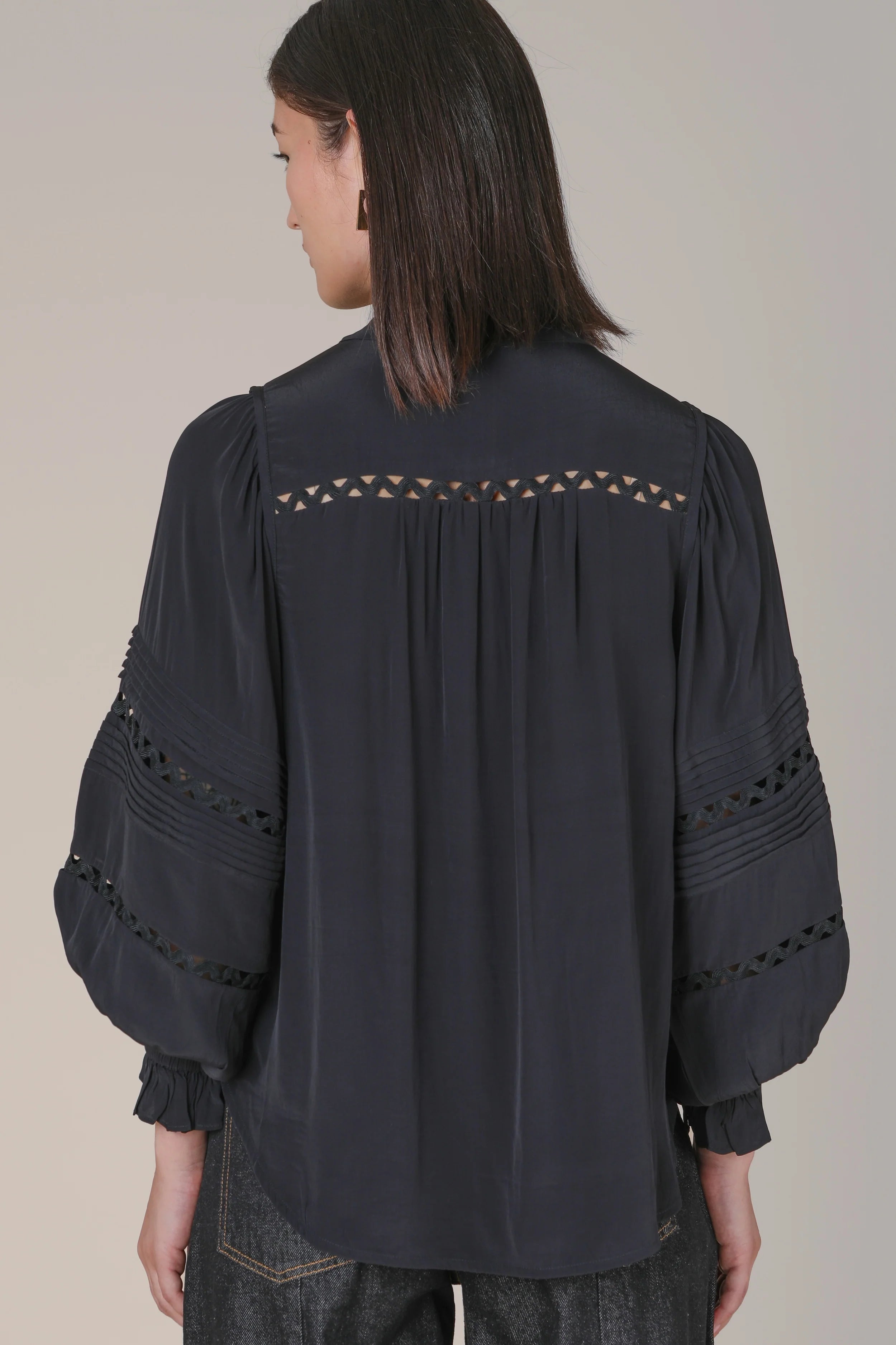 Smilla Pin Tuck Fluid Blouse