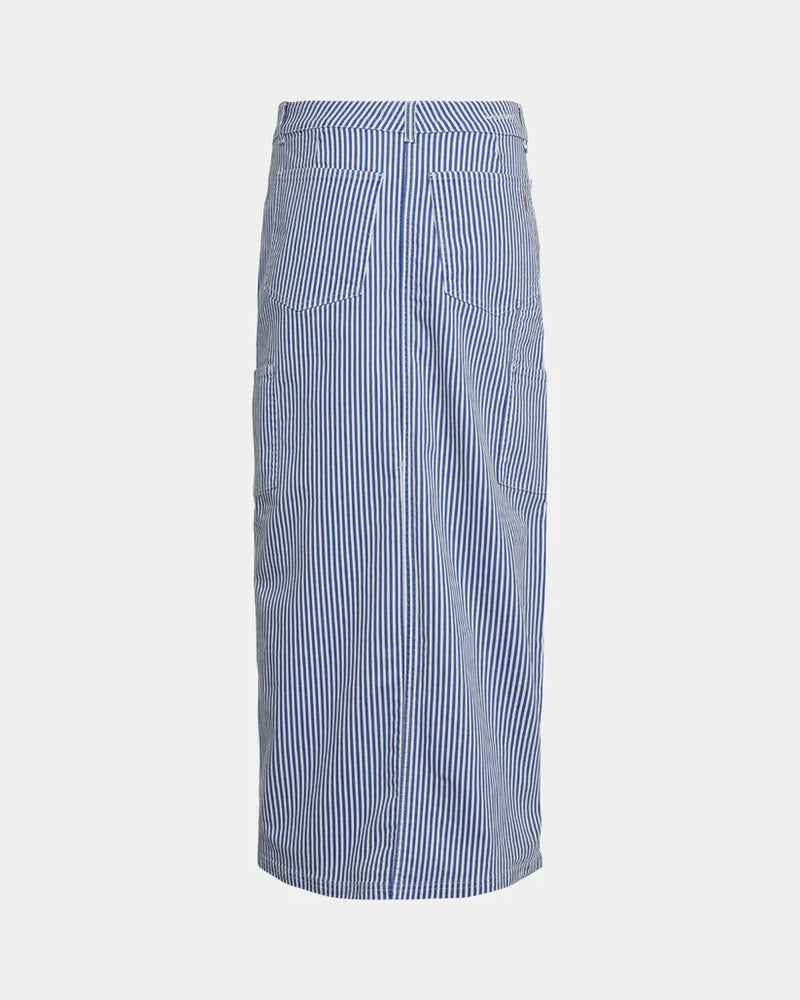 Pencil Skirt in Blue and White Stripe