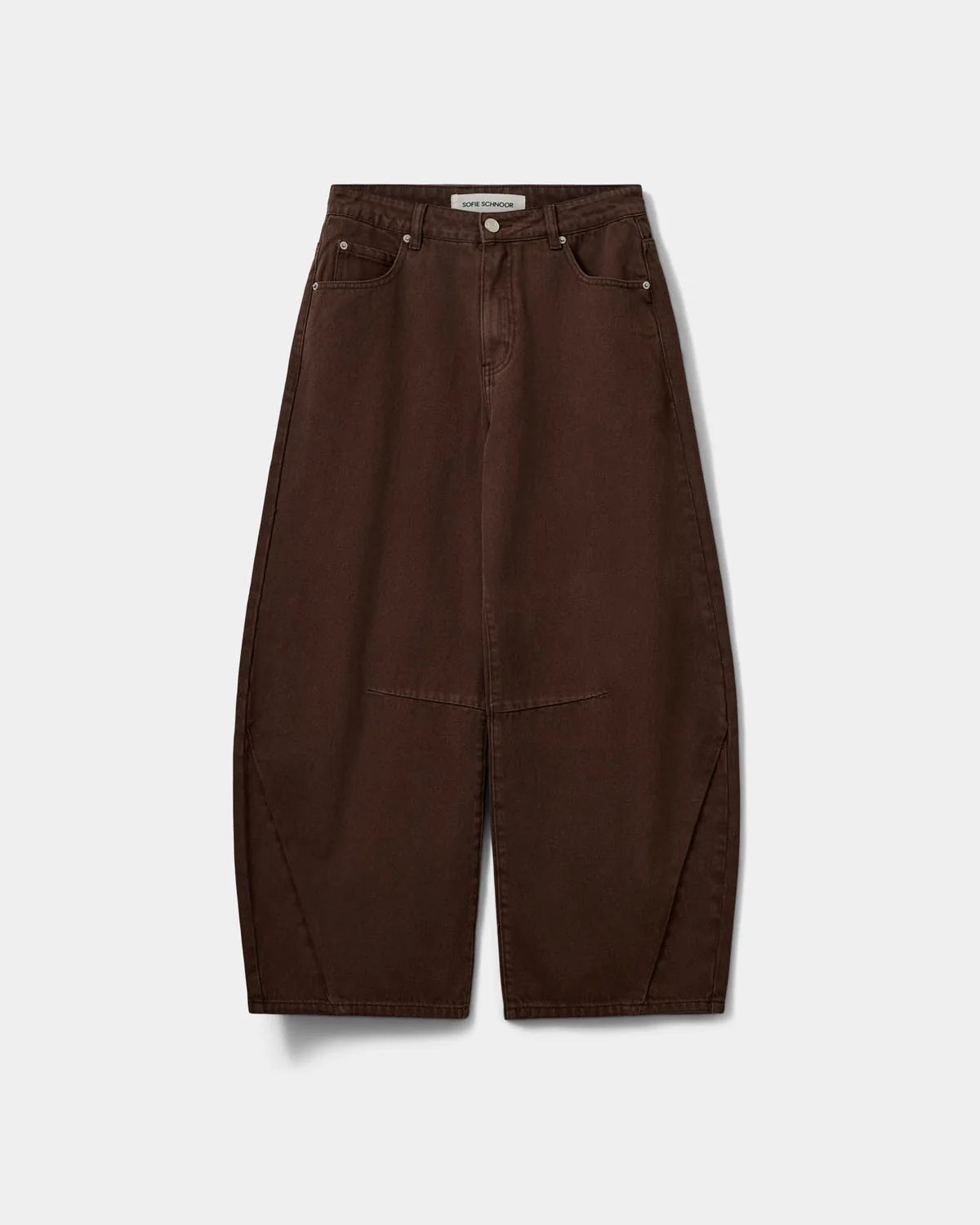 Tomar 100%Cotton Denim Trousers in Dark Brown