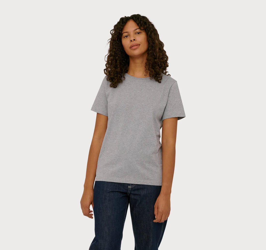 Organic Cotton True Tee in Grey Melange