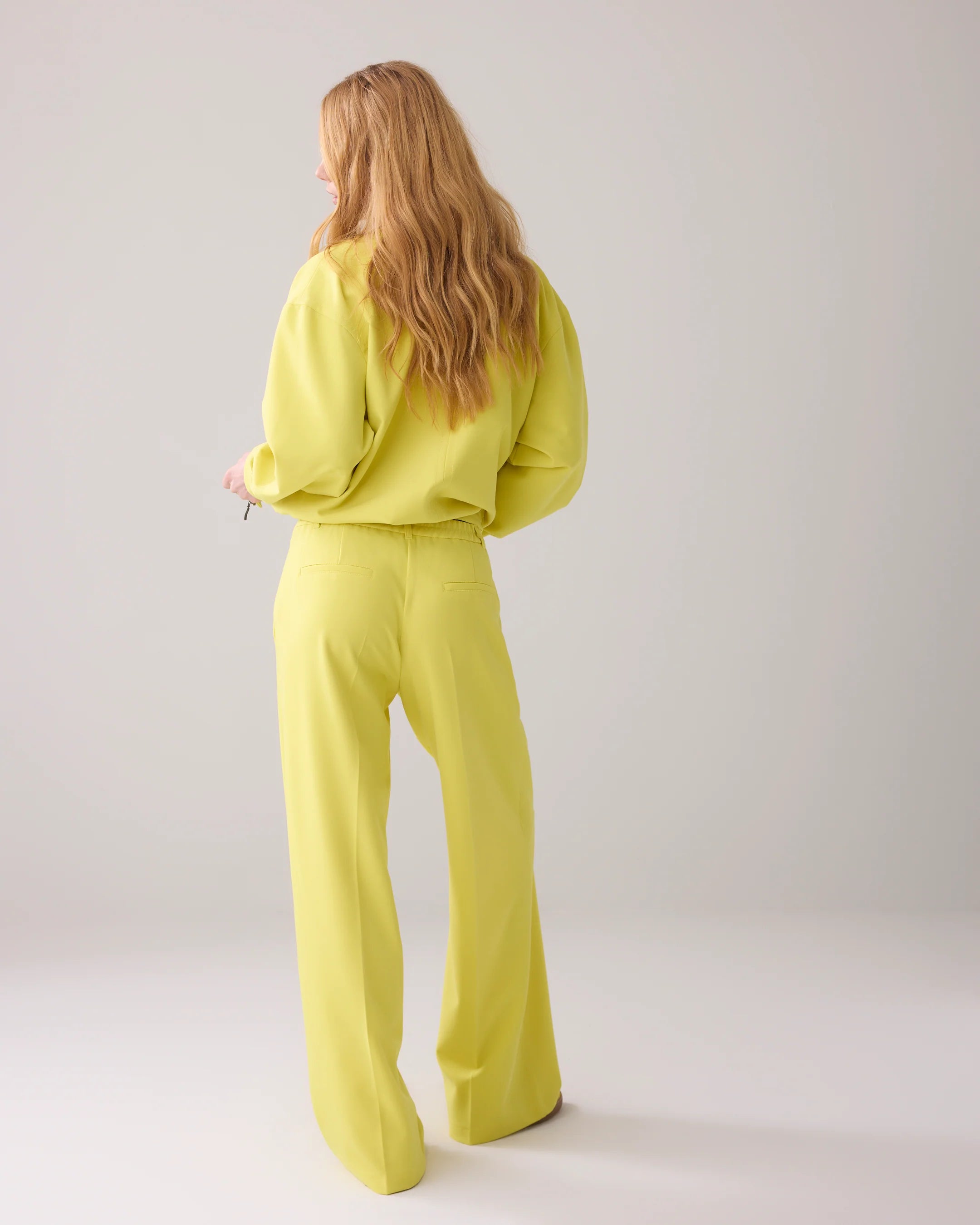 Trouser With Pleated Waistband - Mimosa Yellow