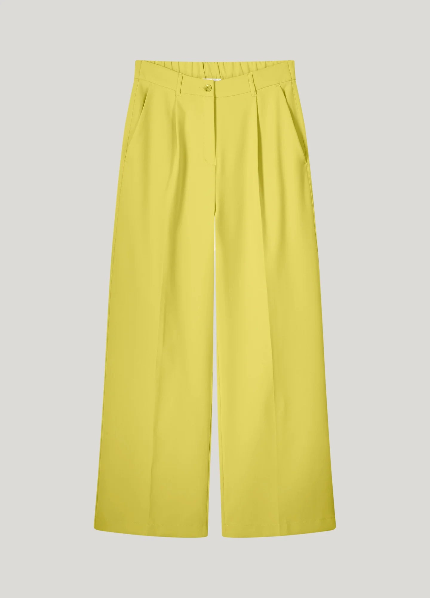 Trouser With Pleated Waistband - Mimosa Yellow