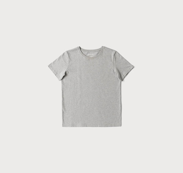 Organic Cotton True Tee in Grey Melange