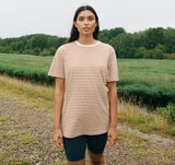 Organic Cotton True Tee in Ochre Stripe