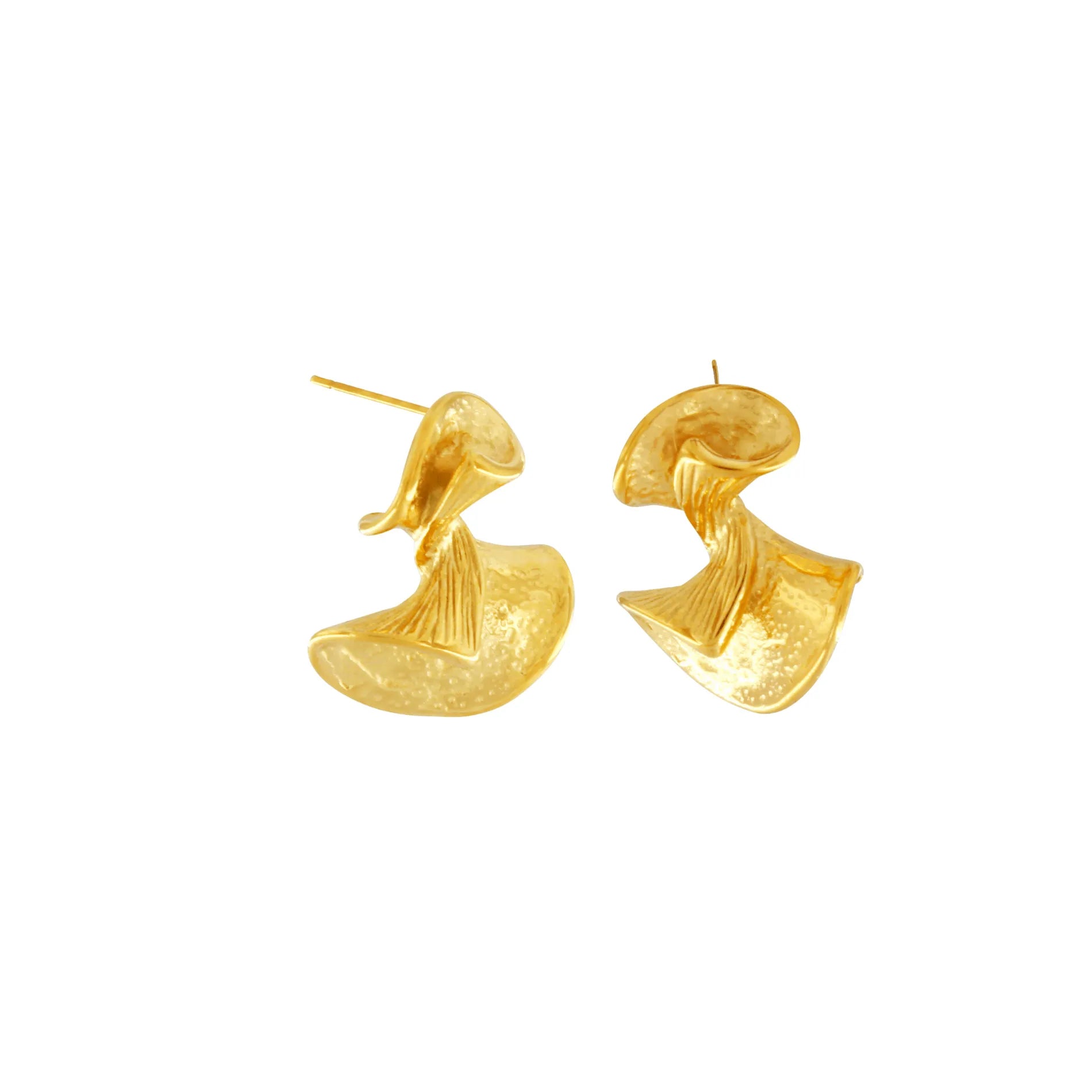 Courage Mini Twist Earrings in Gold Plating