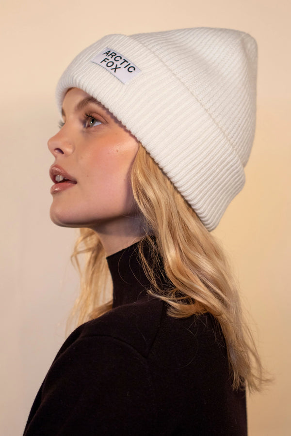 The Recycled Bottle Beanie in White