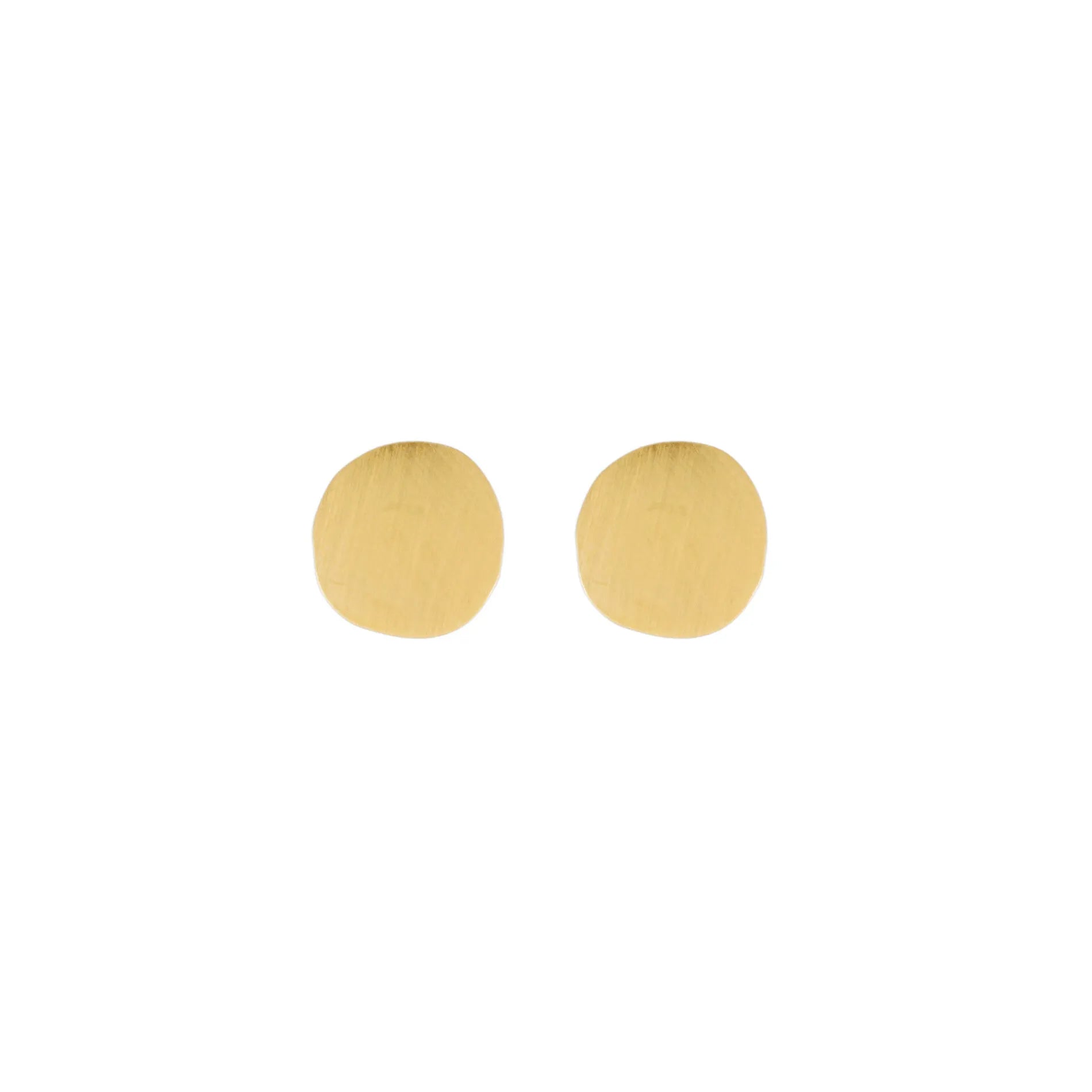 Alaya organic single circle earring in gold plating